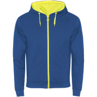 royalblau, fluorgelb